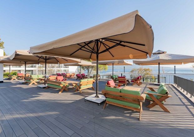 Ferah teras manzarası - Pınar Otel | Erdek